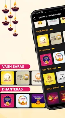 Diwali Poster & Video Maker android App screenshot 4