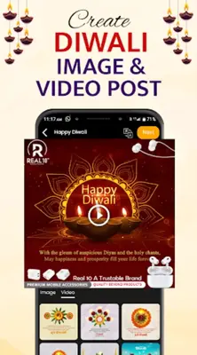 Diwali Poster & Video Maker android App screenshot 5